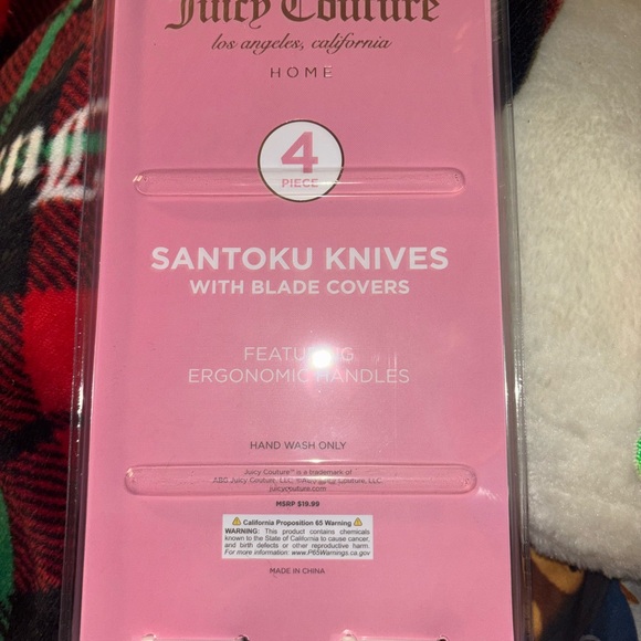 Juicy Couture Pink and Gold Knife Set
